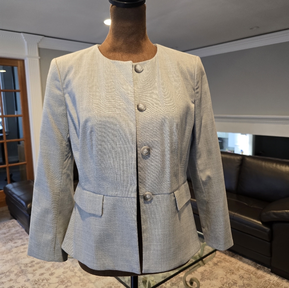 Ann Taylor Gray Textured Fabric